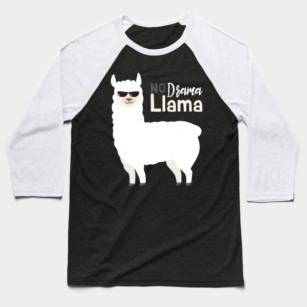 No Drama Llama Baseball T-Shirt by TomCage